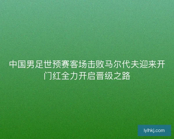 中国男足世预赛客场击败马尔代夫迎来开门红全力开启晋级之路 中国男足世预赛客场击败马尔代夫迎来开门红全力开启晋级之路